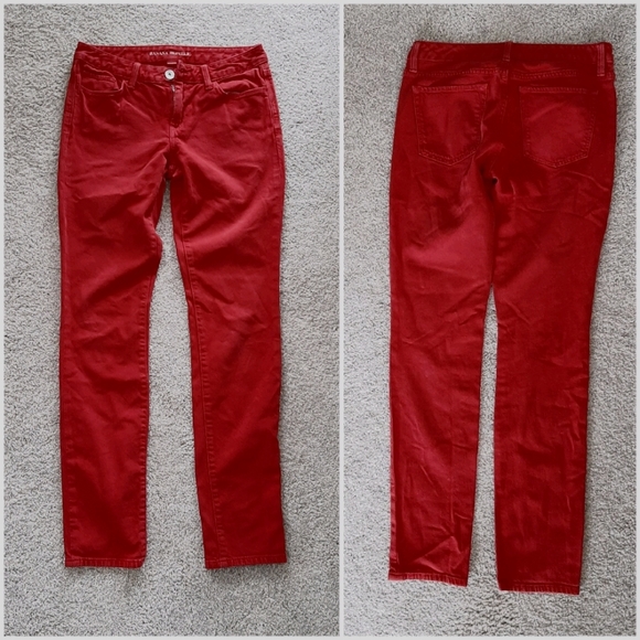 Banana Republic Jeans Red Skinny Sz 28 - Picture 1 of 7